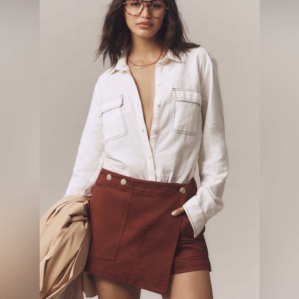 Pilcro Dark Red Skort